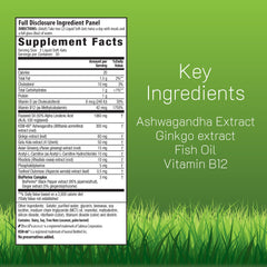 Close-up of Irwin Naturals Mental Clarity Information Retention bottle