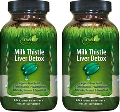 Irwin Naturals Milk Thistle Liver Detox bottle front with label