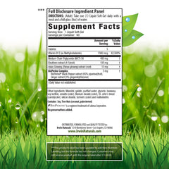 Close-up of product label showing methylcobalamin B-12