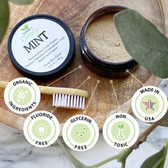 Ingredients: xylitol, bentonite clay, calcium carbonate