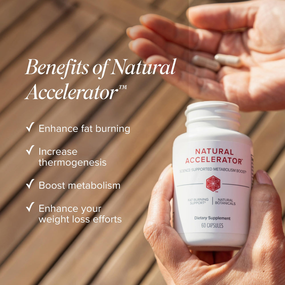 Isagenix Natural Accelerator packaging box displayed for convenient daily use.