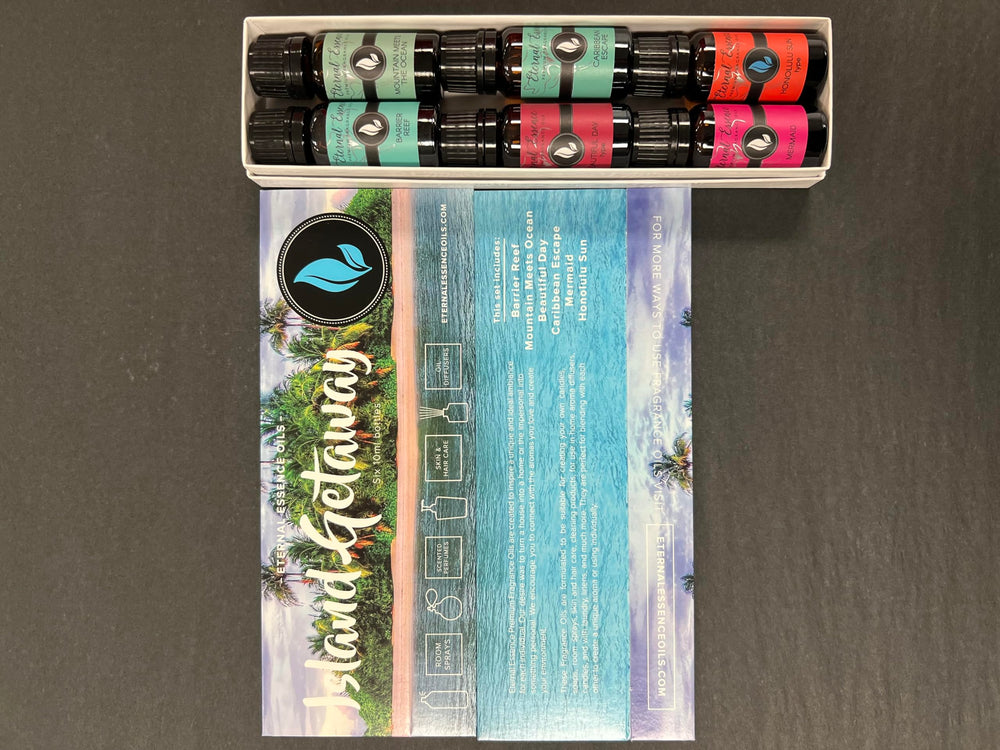 Gift-ready packaging for Island Getaway six-set
