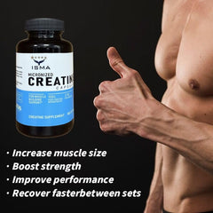 Micronized creatine monohydrate capsule close-up