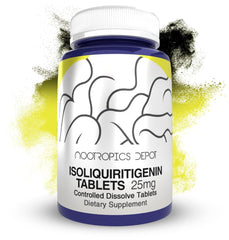 Bottle of Isoliquiritigenin controlled dissolve tablets with 60 count label