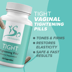 IsoSensuals TIGHT herbal blend bottle showcases maca and kacip fatimah.