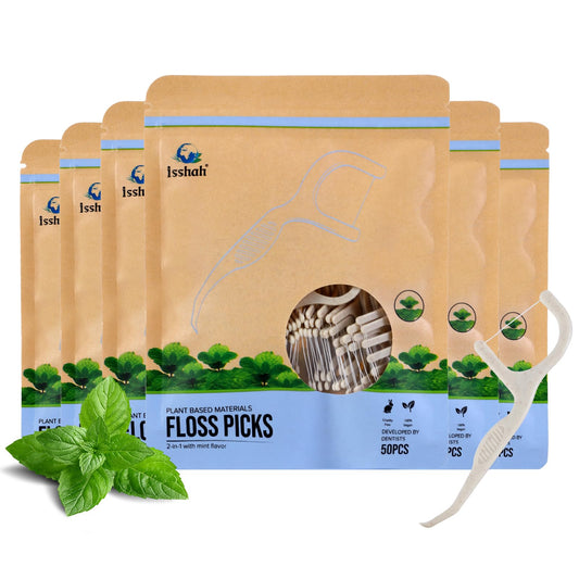 Isshah Mint Floss Picks – dual-ended design for easy cleaning