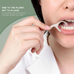 Close-up of Isshah dual-ended floss pick