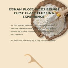 Shred-resistant dental floss picks in mint flavor
