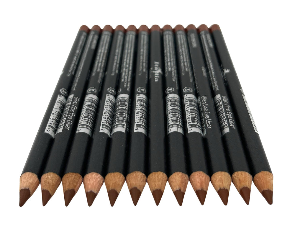 Close-up of Italia-Deluxe eyeliner gliding with creamy texture
