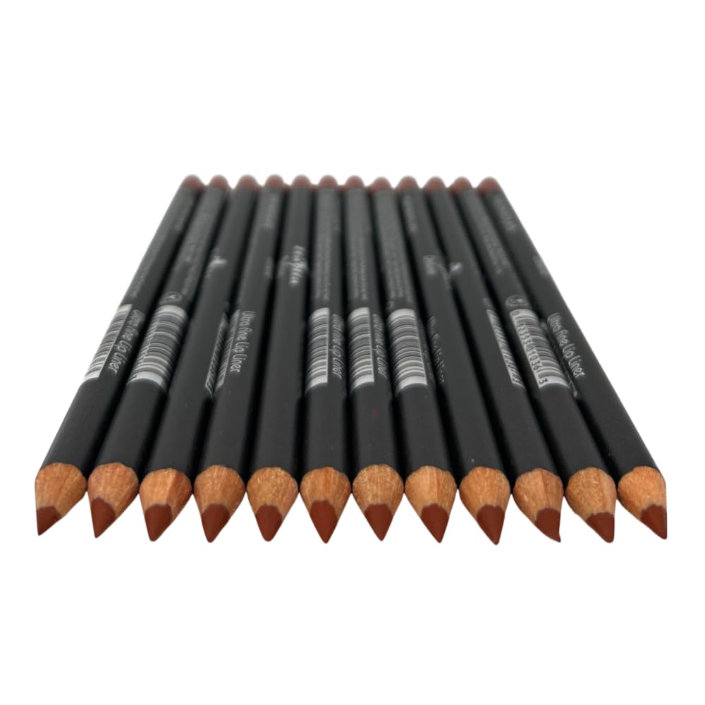Italia-Deluxe Ultra Fine Lip Liner 1036 Chocolate pencil shows smooth application and blendable formula.