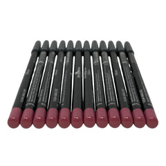 Italia-Deluxe lip liner 1054 Mauve swatches show rich color and precision.