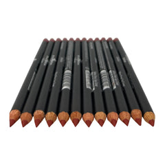 Auburn lip swatch using Italia-Deluxe liner, smooth application and soft matte finish.