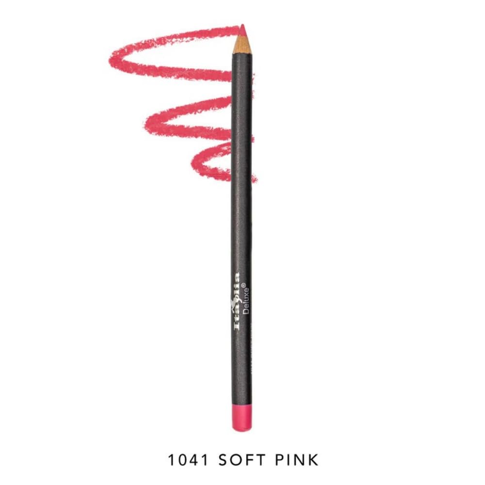 Italia-Deluxe Ultra Fine Lip Liner packaging highlights long-lasting formula for all-day wear.
