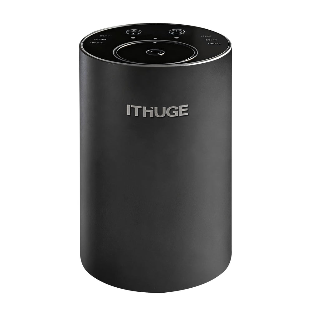 ITHUGE waterless essential oil diffuser white cylindrical unit on a desk