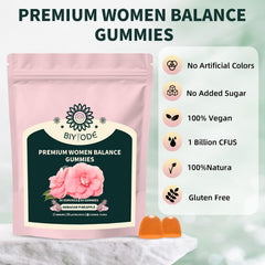 Product packaging and label display for Itiban Balance Gummies