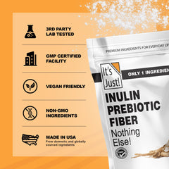 It's Just! product-in-use close-up emphasizes smooth blending in beverages.