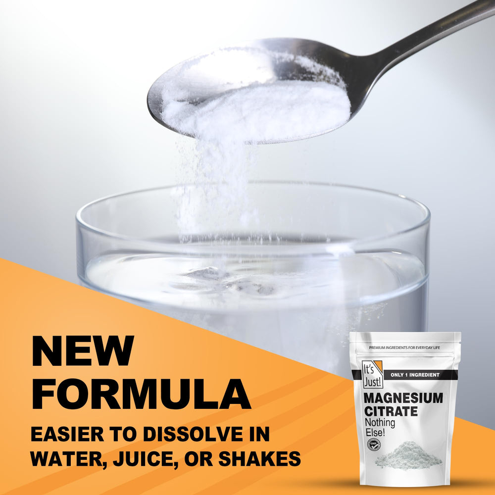 It's Just Magnesium Citrate Powder 15oz back label