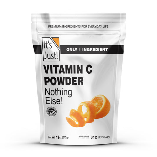 It's Just! Vitamin C Powder bottle with scoop