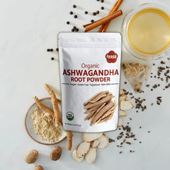 Ashwagandha powder in a spoon