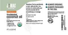 Organic coconut oil product by J MAC Botanicals for skin and hair care