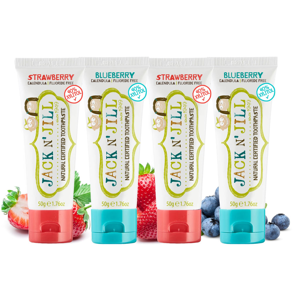 Hero image of Jack N' Jill 4-pack fluoride-free baby toothpaste