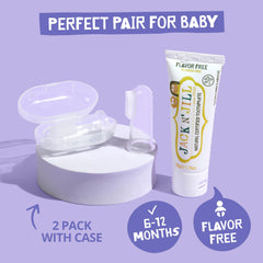 Unflavored natural toothpaste fluoride-free for babies