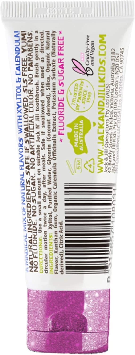 Jack N' Jill Berries N' Cream 2-pack toothpaste side view