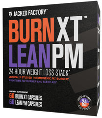 Front packaging of Jacked Factory Burn-XT + Lean PM Kit