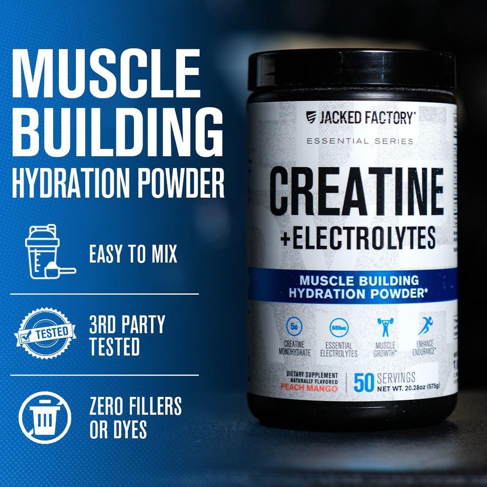 Close-up of Creatine + Electrolytes powder scoop