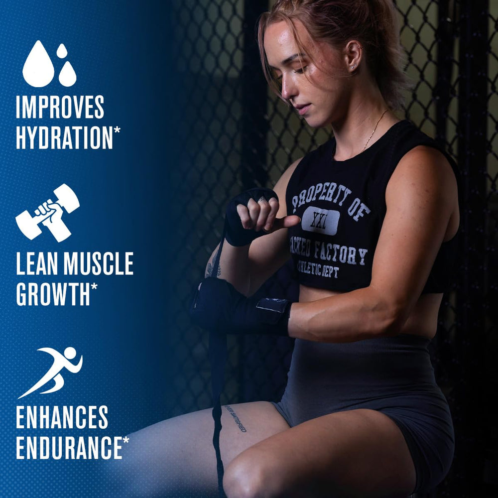 Creatine + Electrolytes bottle with Peach Mango flavor