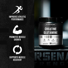 Athlete training with Jacked Factory Creatine + Glutamine