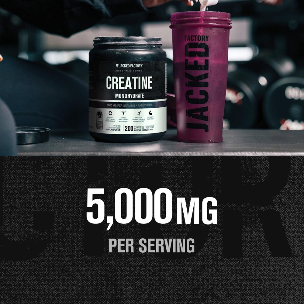 Supplement facts panel for Jacked Factory Creatine Monohydrate