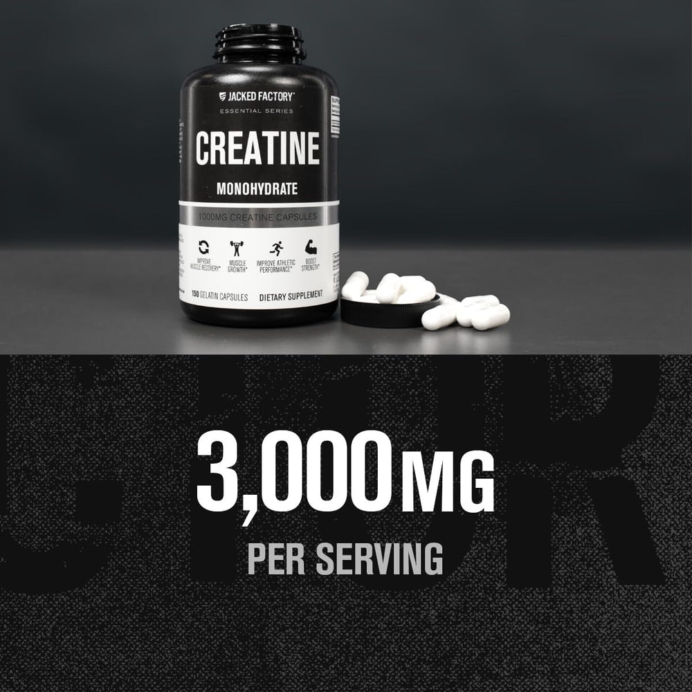 Supplement facts panel on the Jacked Factory bottle label