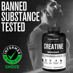 Packaging box for Jacked Factory Creatine Monohydrate Capsules