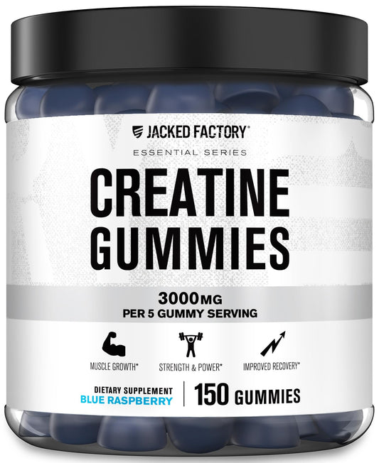 Jacked Factory Creatine Monohydrate Gummies Blue Raspberry bottle