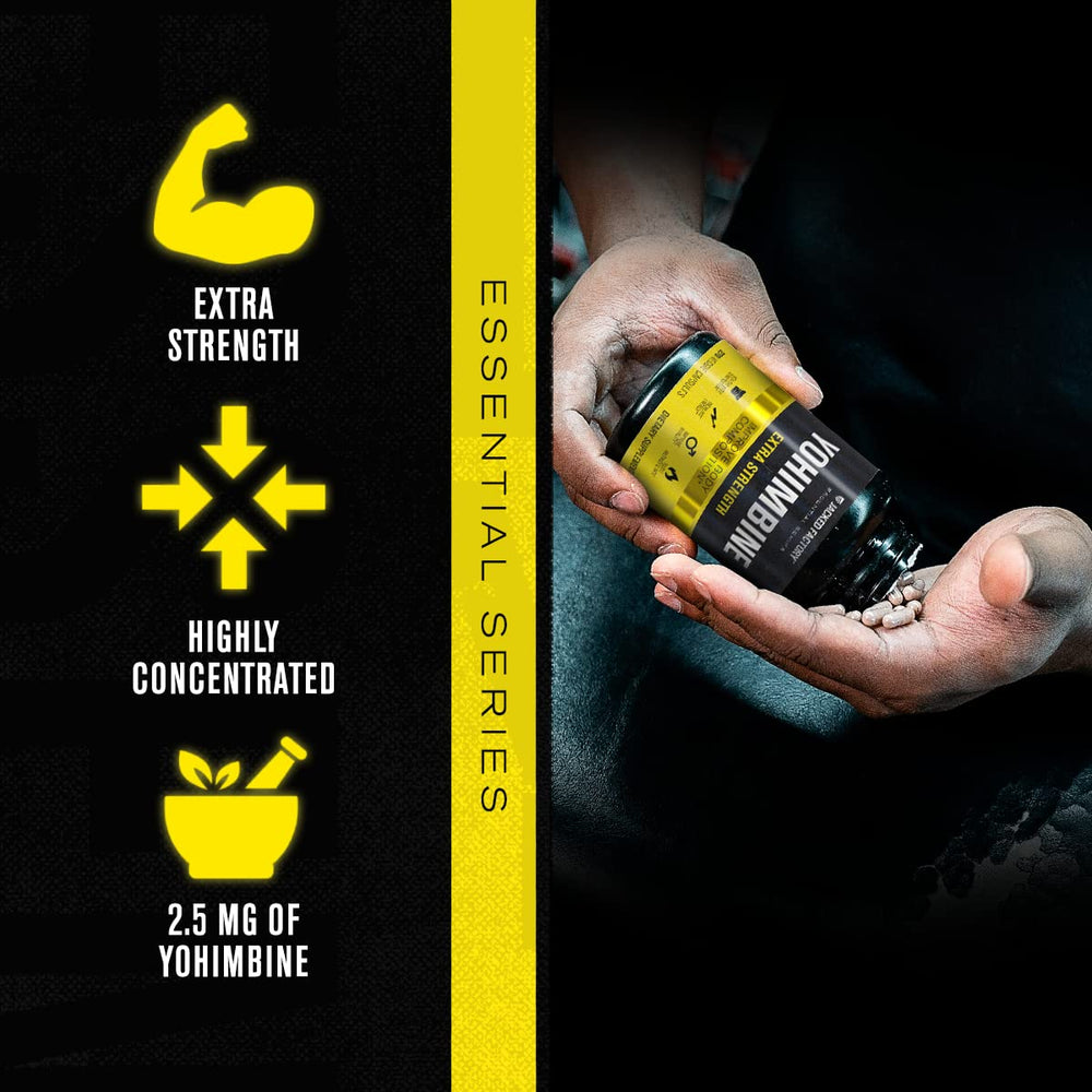 Jacked Factory Yohimbine bottle with energy-focused backdrop