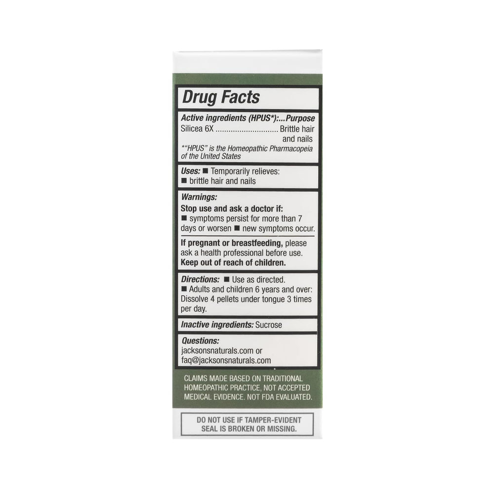 Close-up of Silicea 6X HPUS label on bottle
