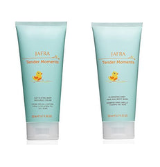 Jafra Tender Moments 2-Piece Set Original Scent: Hair and Body Wash and Baby Massage Cream