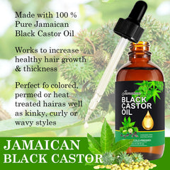 Jamaican Black Castor Oil ingredients label for purity and nutrients