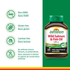 Jamieson Omega-3 210 softgel bottle packaging
