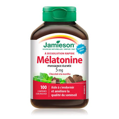 Jamieson Melatonin 5 mg fast-dissolving tablets front label