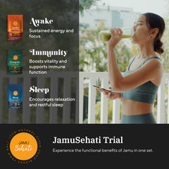Awake blend ingredients: ginger, turmeric, aromatic ginger, red ginger, Javanese ginseng, cinnamon, black pepper, coconut sugar