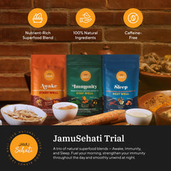 Immunity blend ingredients: red ginger, turmeric, moringa, matcha, black pepper, coconut sugar