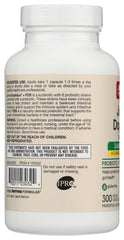 Ingredient list showing probiotic strains and FOS