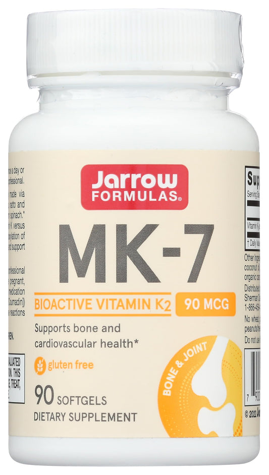 Jarrow Formulas MK-7 90 mcg softgels bottle front view