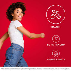 Graphic emphasizing bone health with Vitamin D3