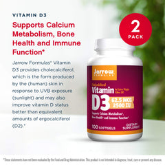 Bottle close-up showing Vitamin D3 2500 IU softgels