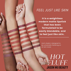 Jason Wu Hot Fluff Apple Pie eye shadow swatch for versatile monochrome options.
