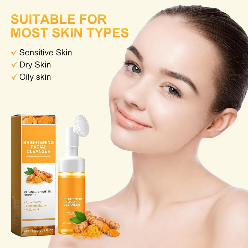 Jaysuing Turmeric Face Wash gentle massage promotes a refreshed complexion.