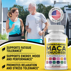 Ashwagandha Maca Fenugreek ingredients blend image